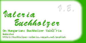 valeria buchholzer business card